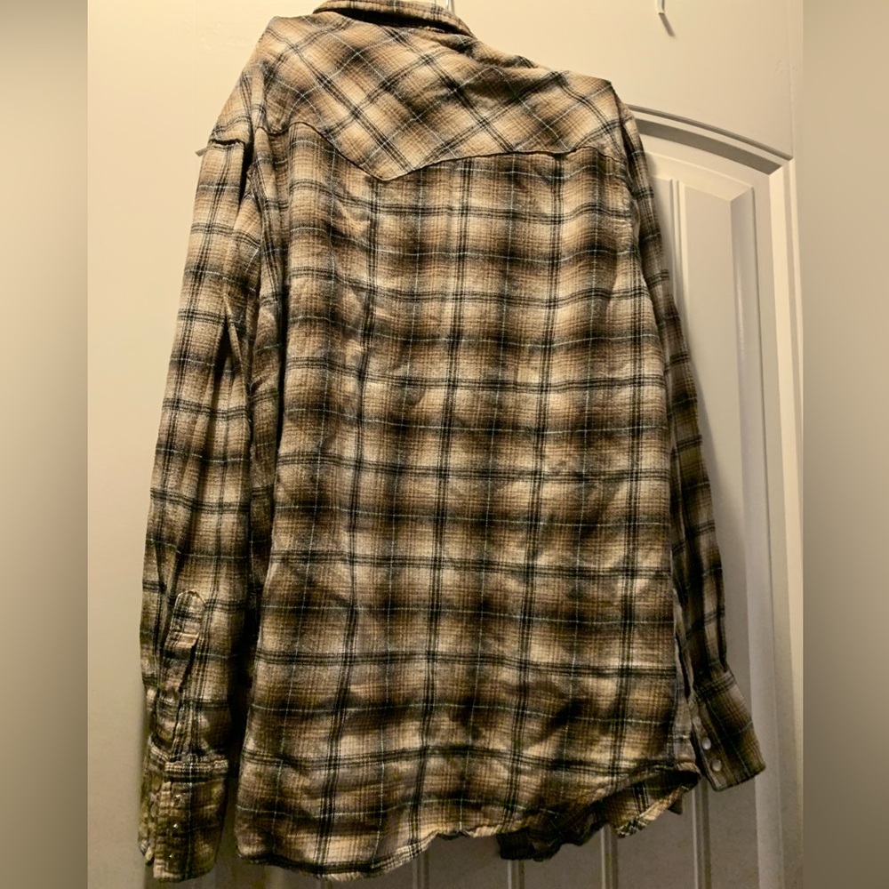 Men’s wrangler wrancher long sleeve pearl snap